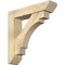 Ekena Millwork Merced Slat Rough Sawn Bracket w/ Offset Brace, Douglas Fir, 6"W x 26"D x 26"H BKT0604X26X26MRC06RDF - alternate 1